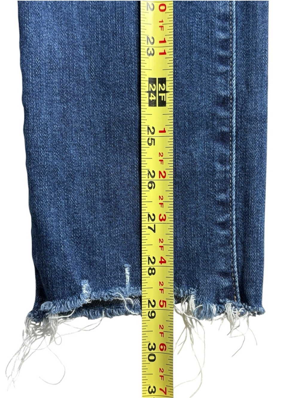 PAIGE Skyline Ankle Peg Ackley Distressed Raw Hem Jeans Size 26 - Picture 8 of 11